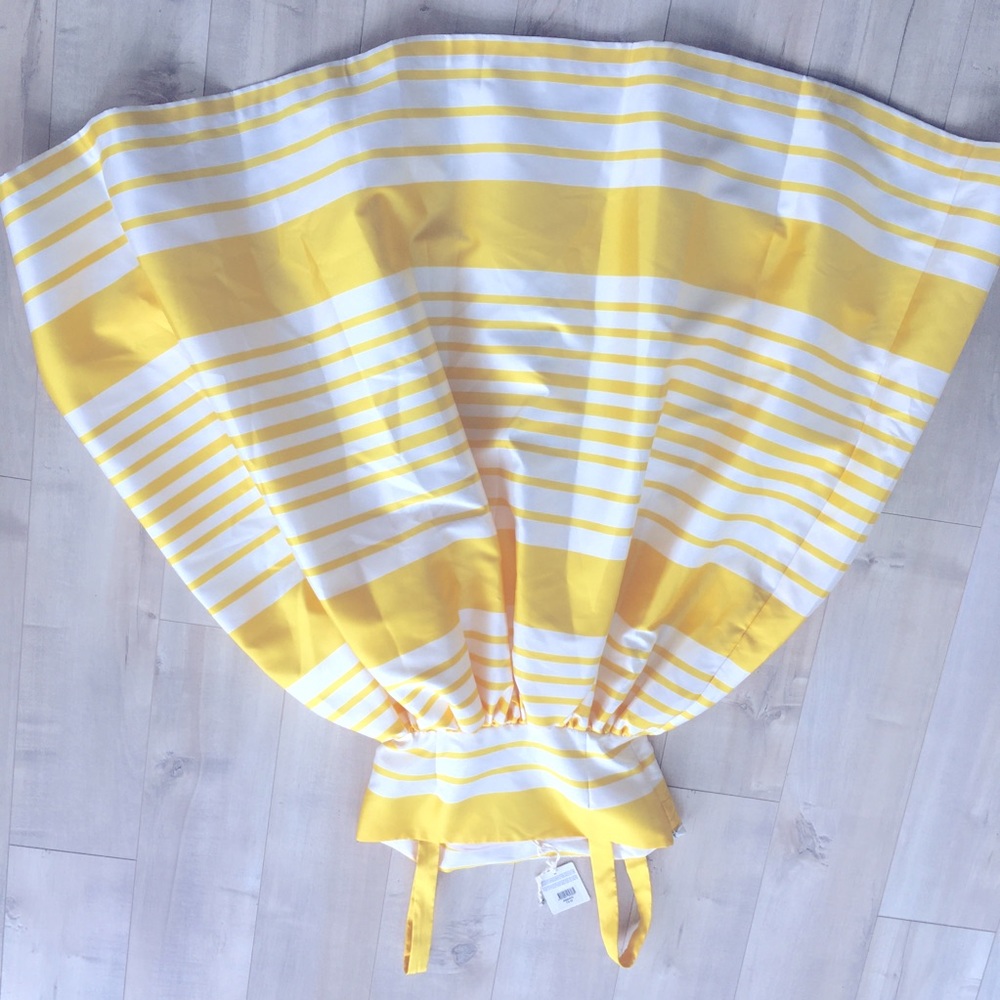 ALESSANDRO ENRIQUEZ White yellow puffy sundress